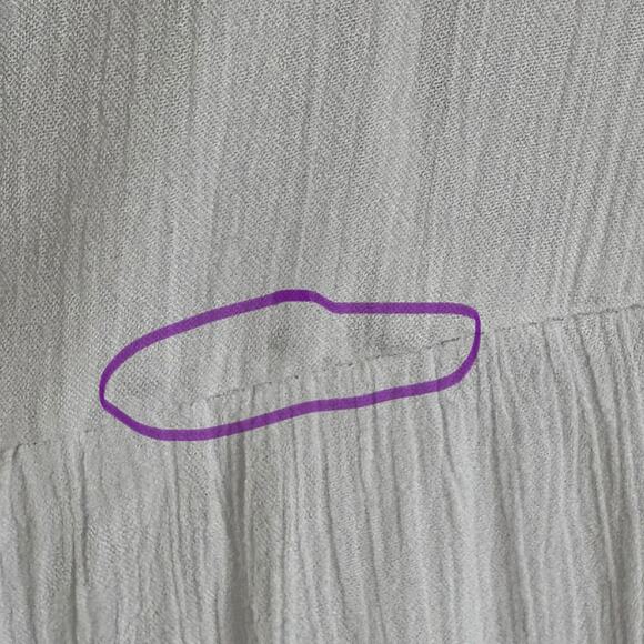 Abercrombie & Fitch White Y2K Lace Midi Dress Boho Coastal Cottagecore Prairie - Picture 5 of 11